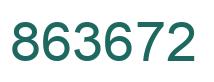 Number 863672 green image
