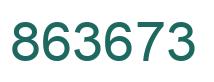 Number 863673 green image