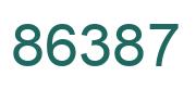 Number 86387 green image