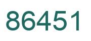 Number 86451 green image