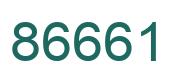 Number 86661 green image