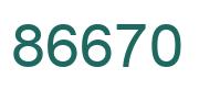 Number 86670 green image