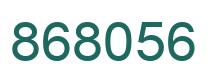 Number 868056 green image