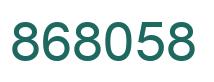 Number 868058 green image