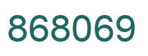Number 868069 green image