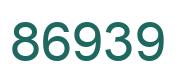 Number 86939 green image