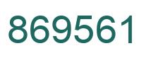 Number 869561 green image