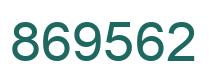 Number 869562 green image