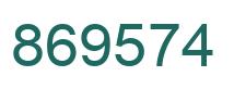 Number 869574 green image