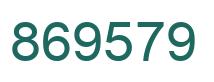 Number 869579 green image