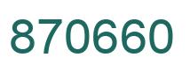 Number 870660 green image