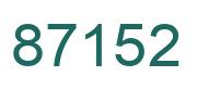 Número 87152 imagen verde