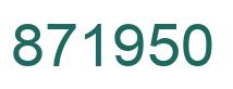 Number 871950 green image