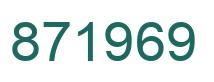 Number 871969 green image
