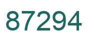 Number 87294 green image