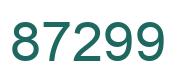 Number 87299 green image