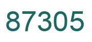 Number 87305 green image