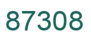 Number 87308 green image