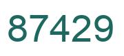 Number 87429 green image