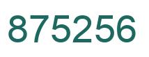 Number 875256 green image