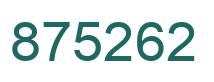 Number 875262 green image