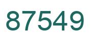 Número 87549 imagen verde