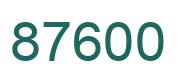 Number 87600 green image