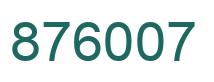 Number 876007 green image