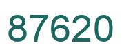 Número 87620 imagen verde