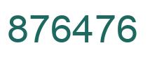 Number 876476 green image