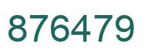 Number 876479 green image