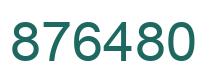 Number 876480 green image