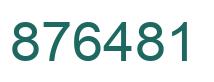 Number 876481 green image