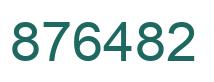 Number 876482 green image