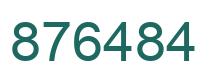 Number 876484 green image