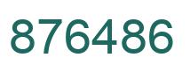 Number 876486 green image