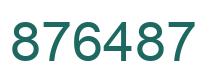 Number 876487 green image