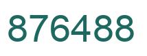 Number 876488 green image