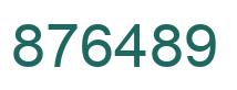 Number 876489 green image