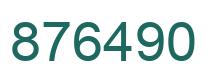 Number 876490 green image