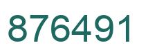 Number 876491 green image