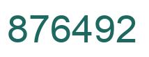 Number 876492 green image