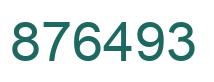 Number 876493 green image