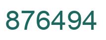 Number 876494 green image