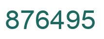 Number 876495 green image