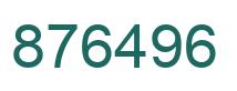 Number 876496 green image