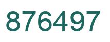 Number 876497 green image