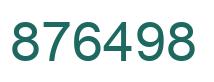 Number 876498 green image