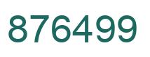 Number 876499 green image