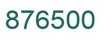 Number 876500 green image